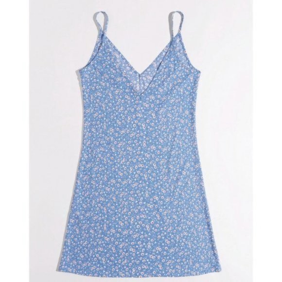 Blue  Floral Cami Dress - Picture 3 of 6